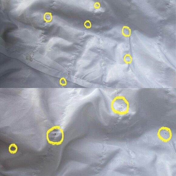 HANDMADE VTG (60s - 70s) RUFFLE & LACE full skirt wedding dress w/ ribbon tie! - Picture 12 of 14